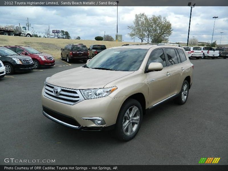 Sandy Beach Metallic / Sand Beige 2012 Toyota Highlander Limited