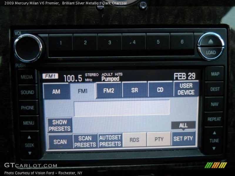 Brilliant Silver Metallic / Dark Charcoal 2009 Mercury Milan V6 Premier