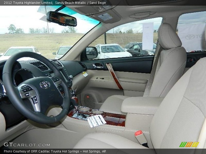 Sandy Beach Metallic / Sand Beige 2012 Toyota Highlander Limited