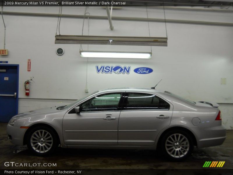 Brilliant Silver Metallic / Dark Charcoal 2009 Mercury Milan V6 Premier