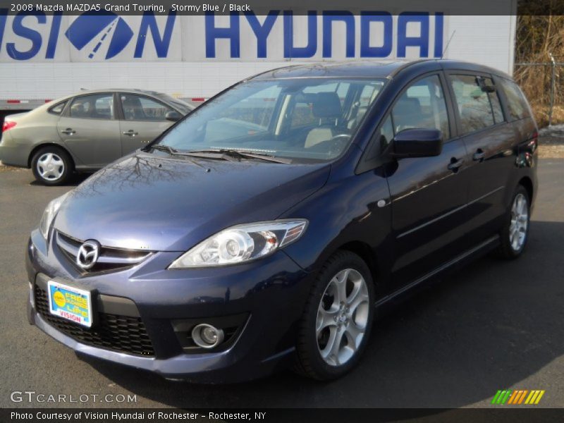 Stormy Blue / Black 2008 Mazda MAZDA5 Grand Touring
