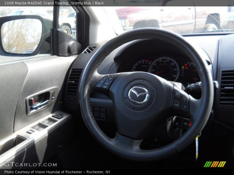 Stormy Blue / Black 2008 Mazda MAZDA5 Grand Touring