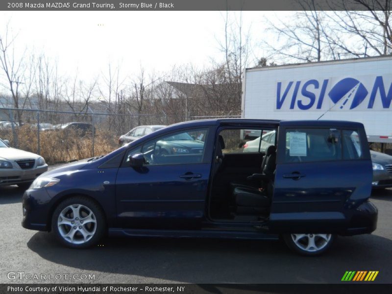 Stormy Blue / Black 2008 Mazda MAZDA5 Grand Touring
