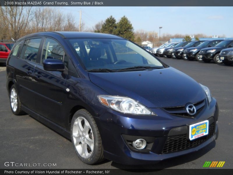 Stormy Blue / Black 2008 Mazda MAZDA5 Grand Touring
