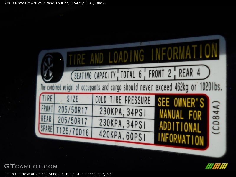 Stormy Blue / Black 2008 Mazda MAZDA5 Grand Touring