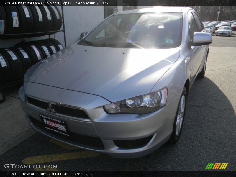 Apex Silver Metallic / Black 2009 Mitsubishi Lancer ES Sport