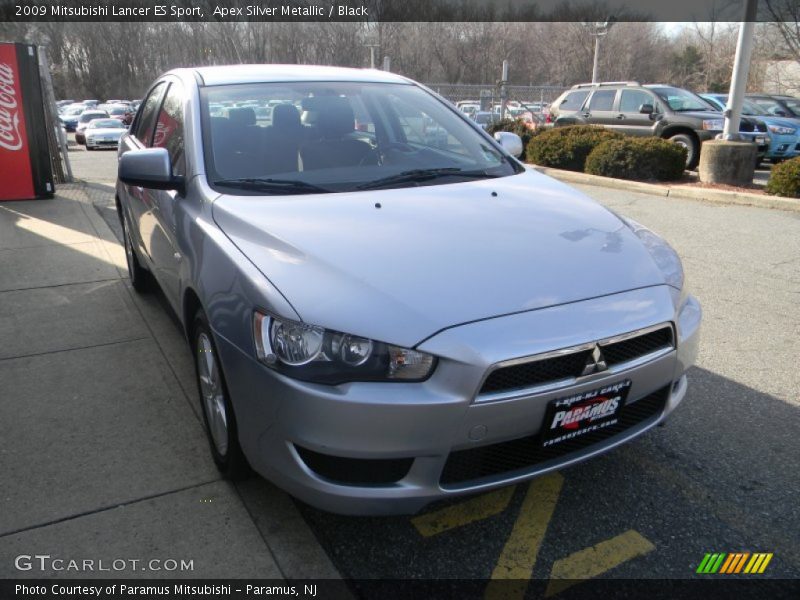 Apex Silver Metallic / Black 2009 Mitsubishi Lancer ES Sport