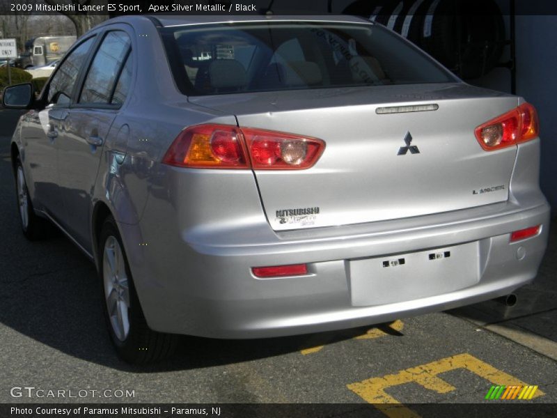 Apex Silver Metallic / Black 2009 Mitsubishi Lancer ES Sport