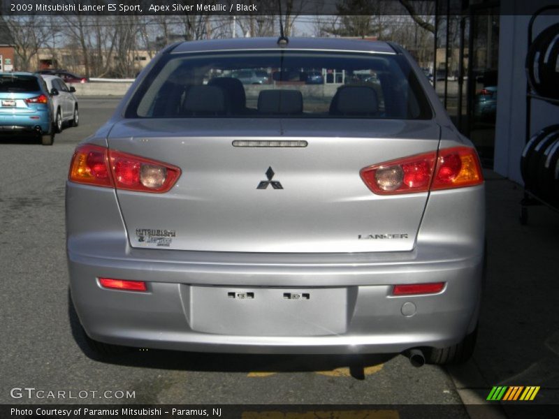 Apex Silver Metallic / Black 2009 Mitsubishi Lancer ES Sport
