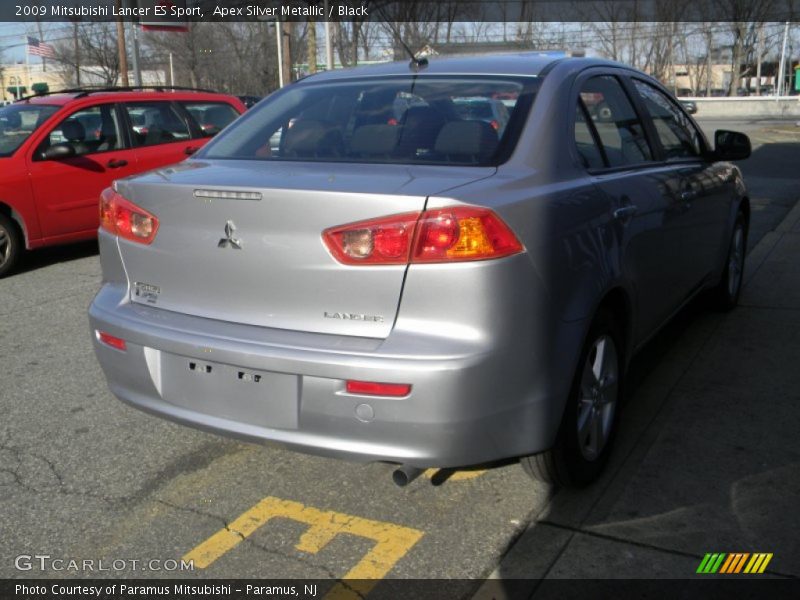 Apex Silver Metallic / Black 2009 Mitsubishi Lancer ES Sport