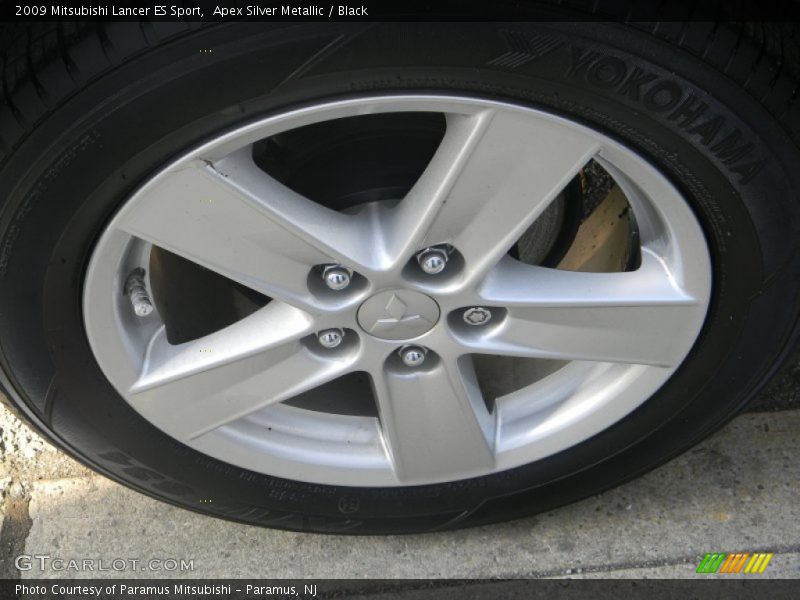 Apex Silver Metallic / Black 2009 Mitsubishi Lancer ES Sport