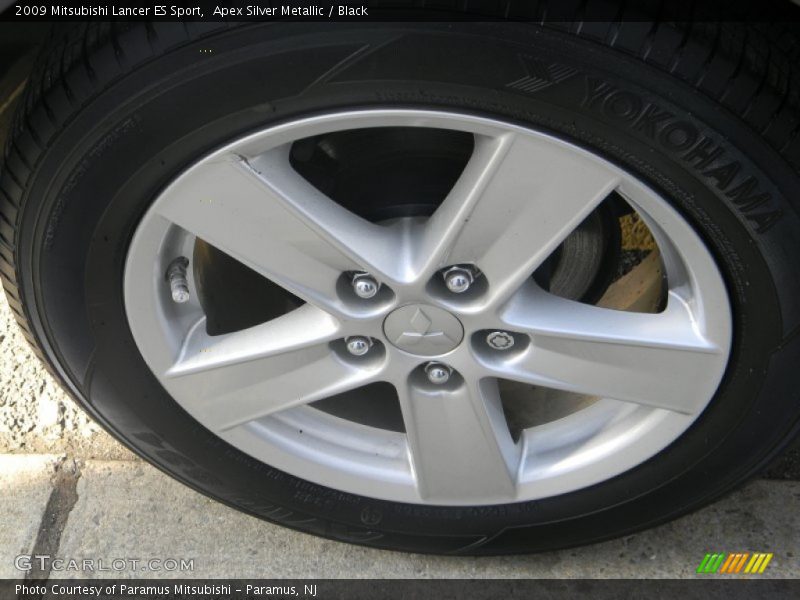 Apex Silver Metallic / Black 2009 Mitsubishi Lancer ES Sport