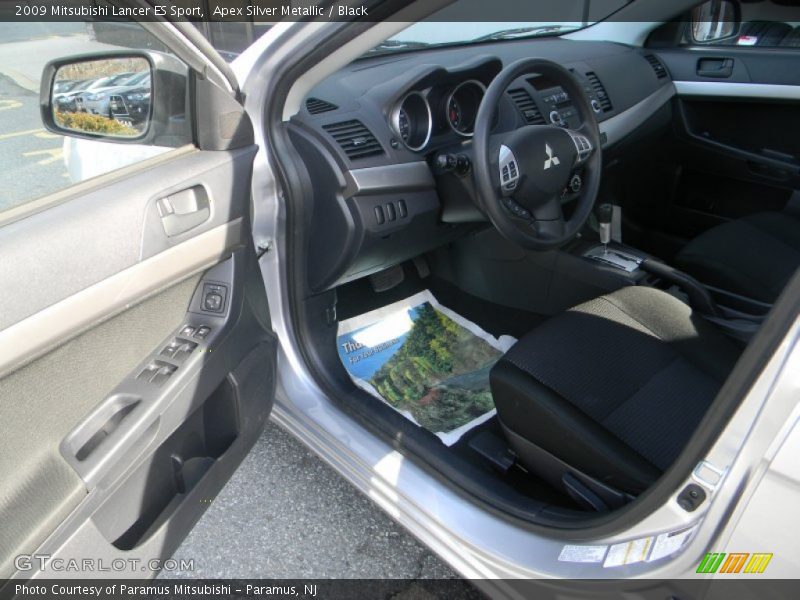 Apex Silver Metallic / Black 2009 Mitsubishi Lancer ES Sport