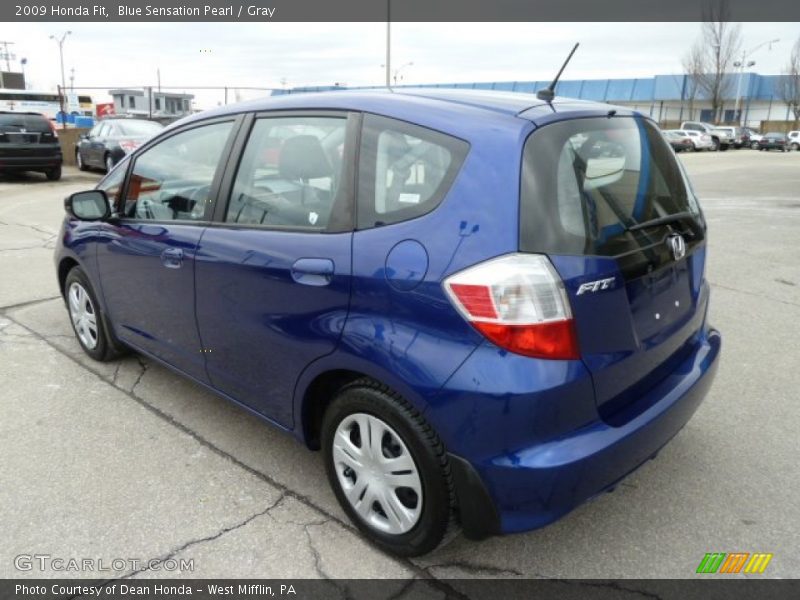 Blue Sensation Pearl / Gray 2009 Honda Fit