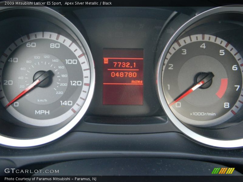 Apex Silver Metallic / Black 2009 Mitsubishi Lancer ES Sport
