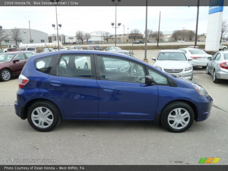 Blue Sensation Pearl / Gray 2009 Honda Fit