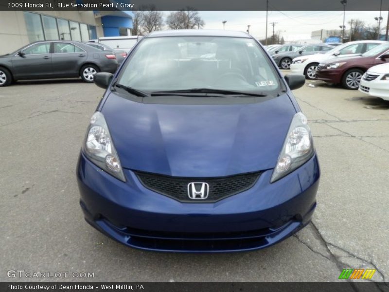 Blue Sensation Pearl / Gray 2009 Honda Fit