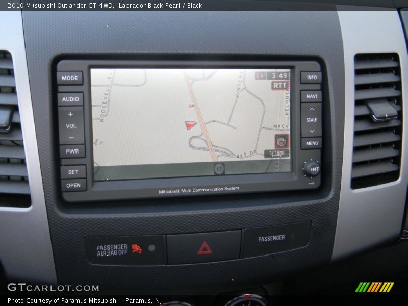 Navigation of 2010 Outlander GT 4WD