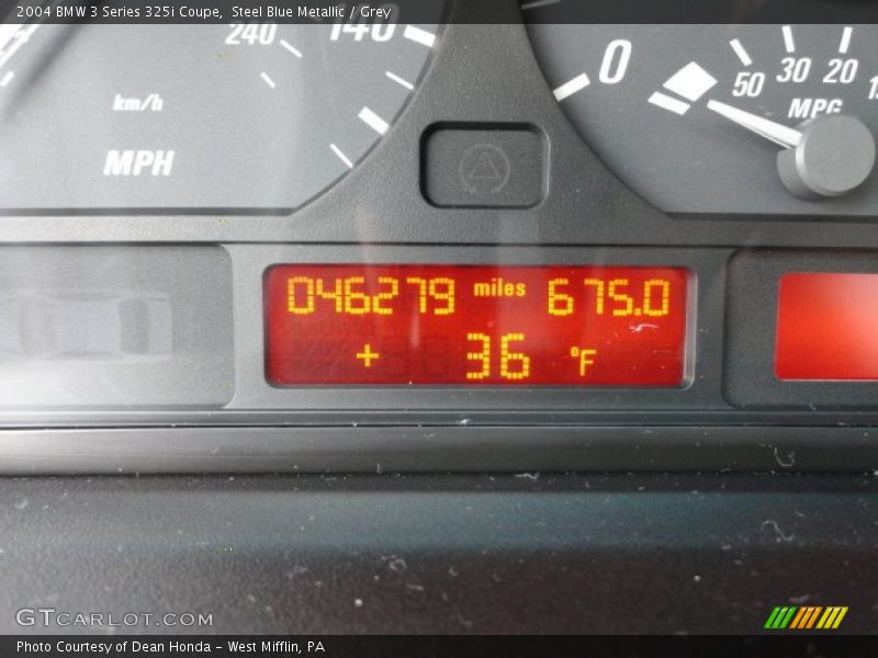 Steel Blue Metallic / Grey 2004 BMW 3 Series 325i Coupe