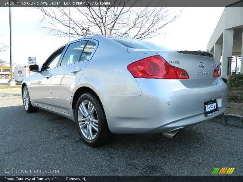 Liquid Platinum / Graphite 2010 Infiniti G 37 x AWD Sedan