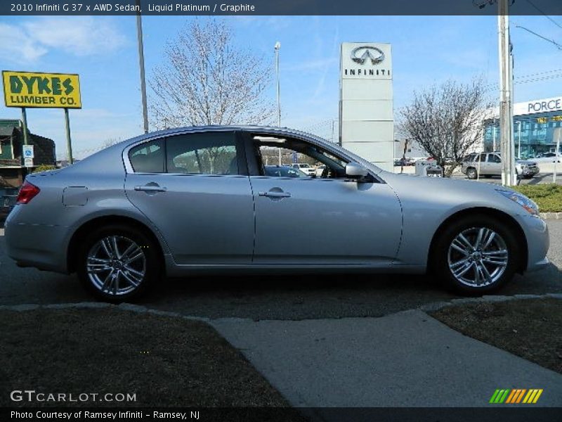 Liquid Platinum / Graphite 2010 Infiniti G 37 x AWD Sedan
