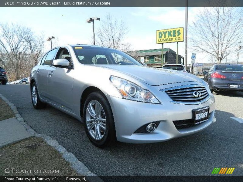 Liquid Platinum / Graphite 2010 Infiniti G 37 x AWD Sedan