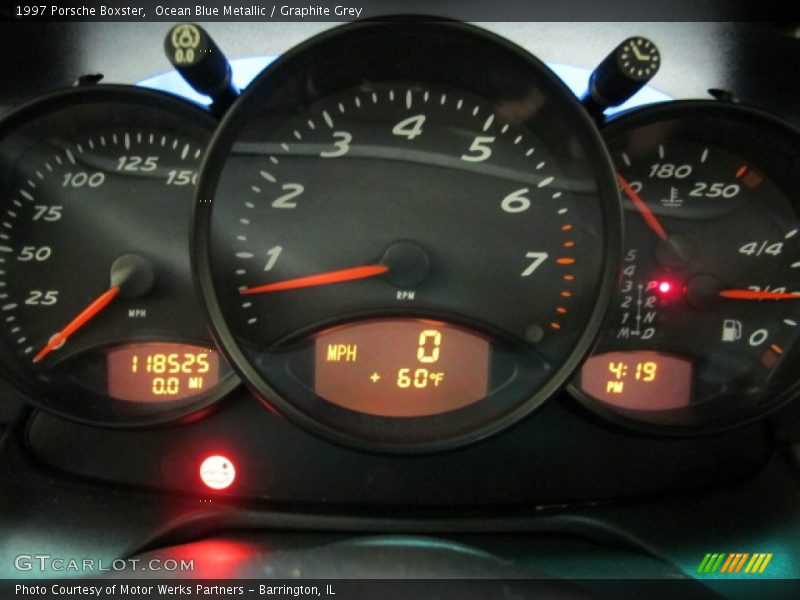Ocean Blue Metallic / Graphite Grey 1997 Porsche Boxster