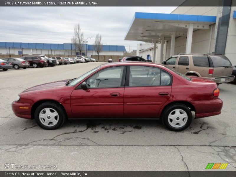 Redfire Metallic / Gray 2002 Chevrolet Malibu Sedan