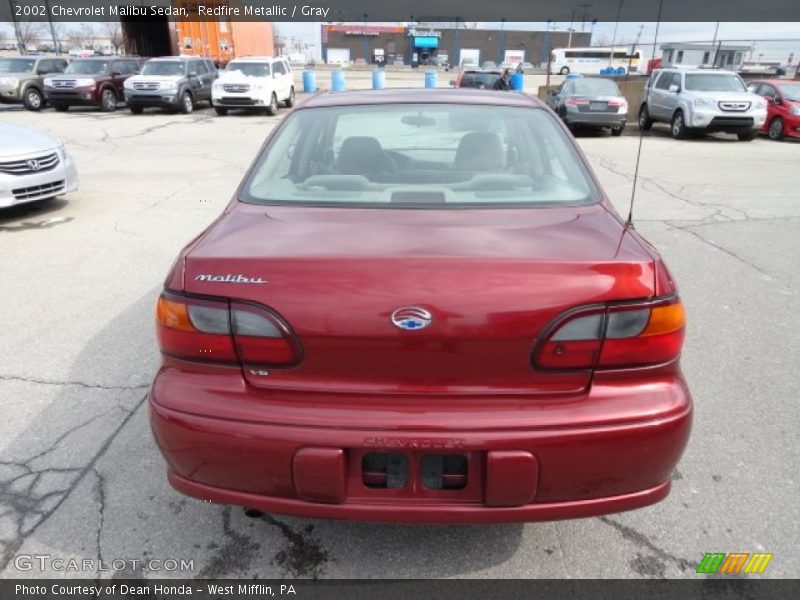 Redfire Metallic / Gray 2002 Chevrolet Malibu Sedan