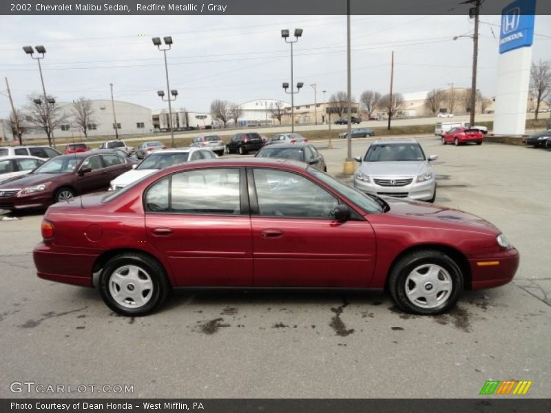 Redfire Metallic / Gray 2002 Chevrolet Malibu Sedan