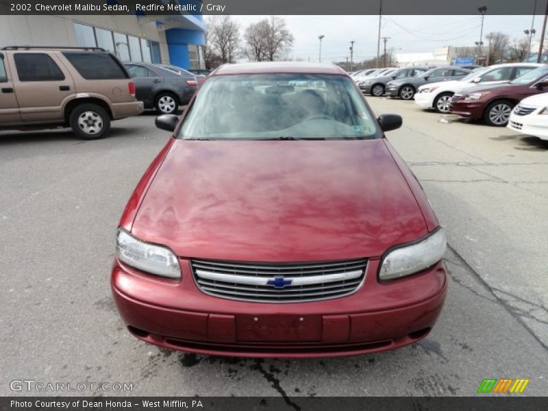 Redfire Metallic / Gray 2002 Chevrolet Malibu Sedan