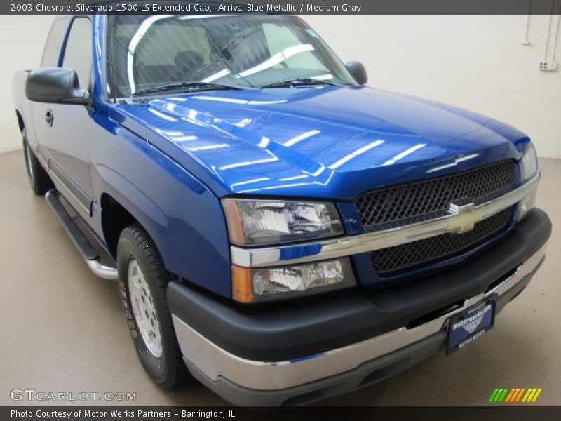 Arrival Blue Metallic / Medium Gray 2003 Chevrolet Silverado 1500 LS Extended Cab