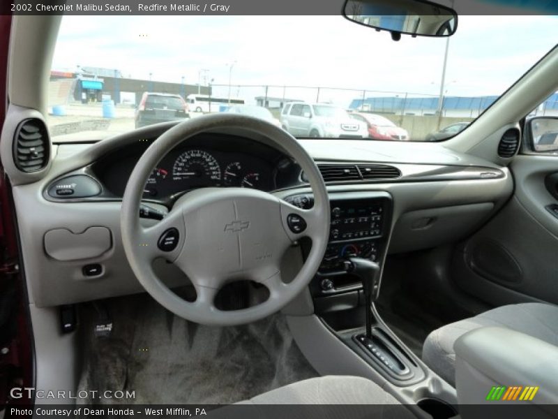 Redfire Metallic / Gray 2002 Chevrolet Malibu Sedan