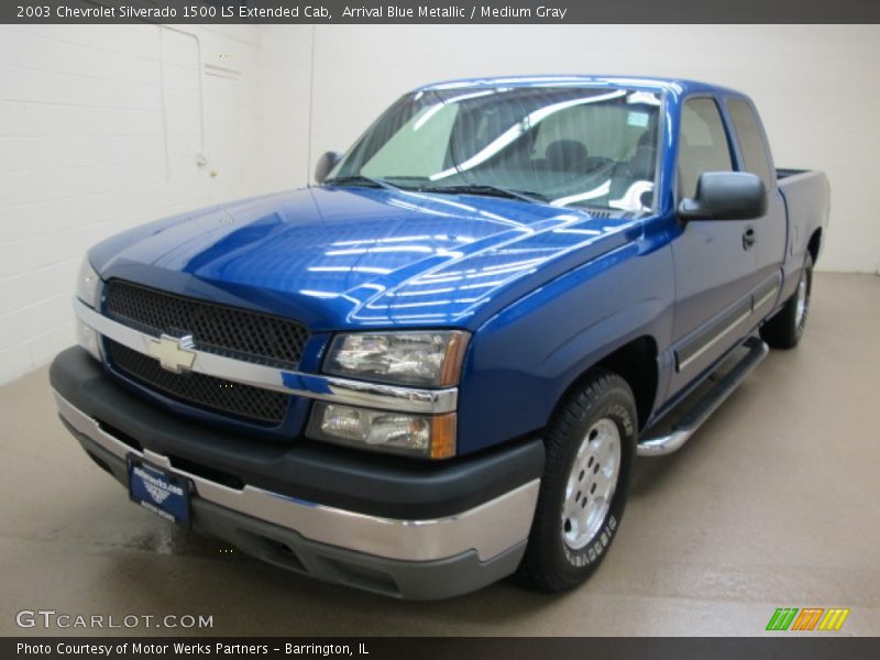 Arrival Blue Metallic / Medium Gray 2003 Chevrolet Silverado 1500 LS Extended Cab
