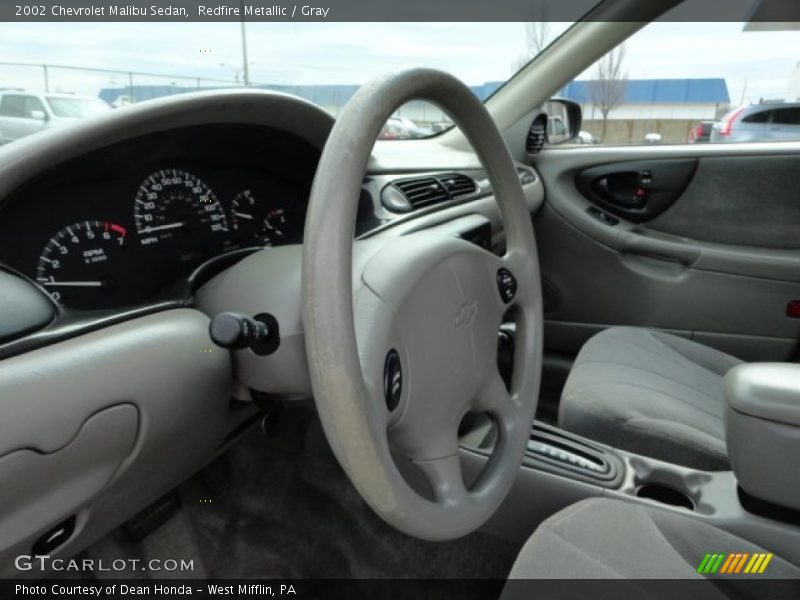 Redfire Metallic / Gray 2002 Chevrolet Malibu Sedan