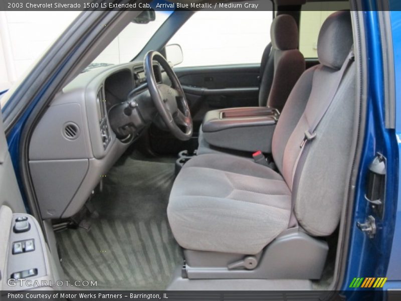 Arrival Blue Metallic / Medium Gray 2003 Chevrolet Silverado 1500 LS Extended Cab