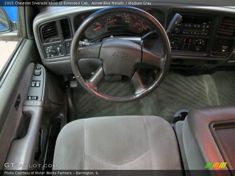 Arrival Blue Metallic / Medium Gray 2003 Chevrolet Silverado 1500 LS Extended Cab
