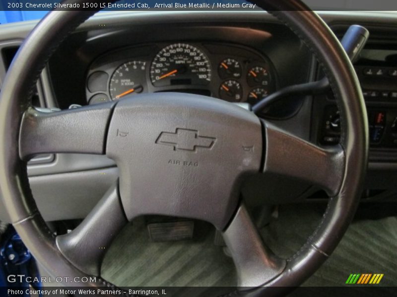 Arrival Blue Metallic / Medium Gray 2003 Chevrolet Silverado 1500 LS Extended Cab