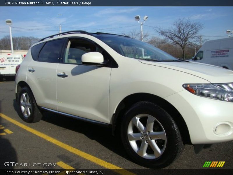 Glacier Pearl / Beige 2009 Nissan Murano SL AWD