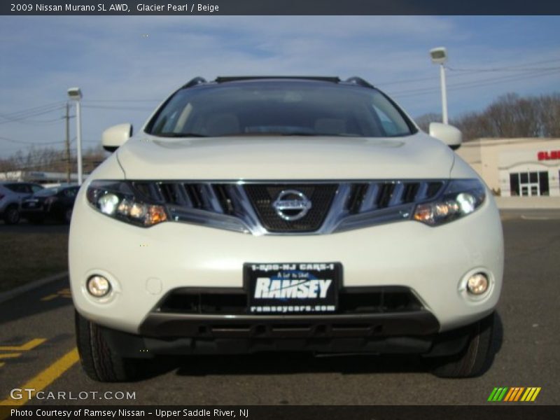 Glacier Pearl / Beige 2009 Nissan Murano SL AWD