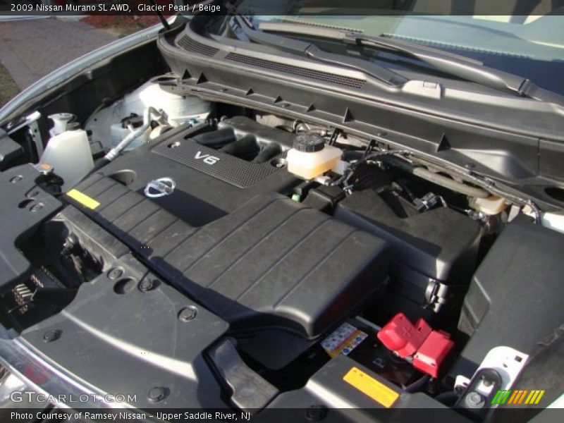 Glacier Pearl / Beige 2009 Nissan Murano SL AWD