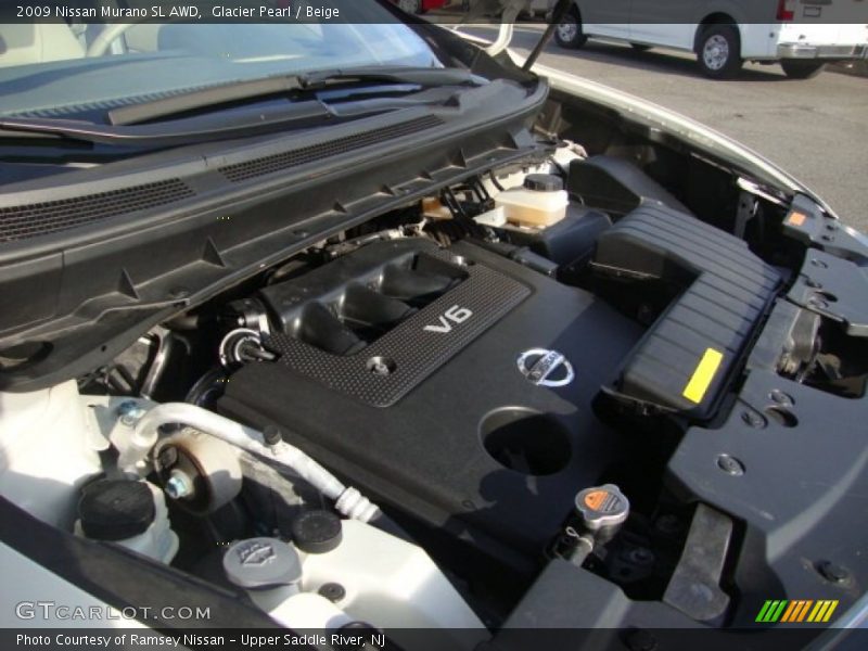 Glacier Pearl / Beige 2009 Nissan Murano SL AWD