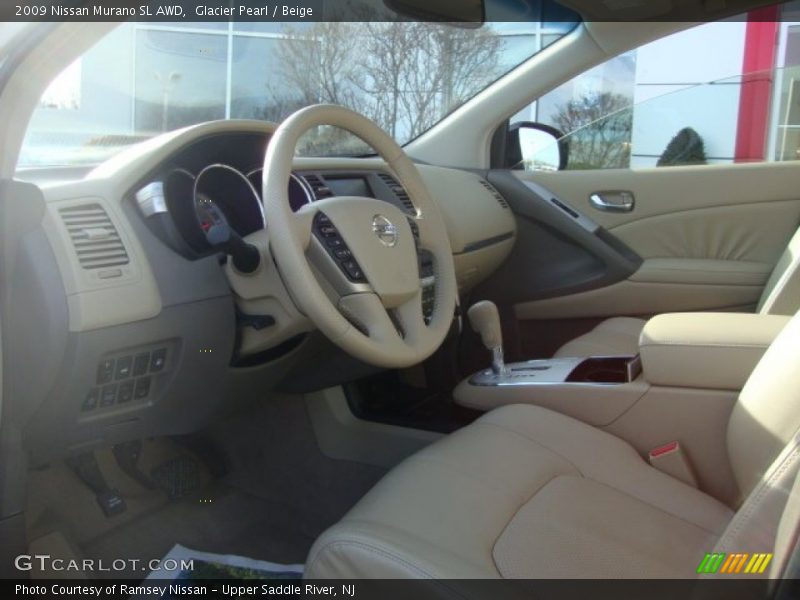 Glacier Pearl / Beige 2009 Nissan Murano SL AWD