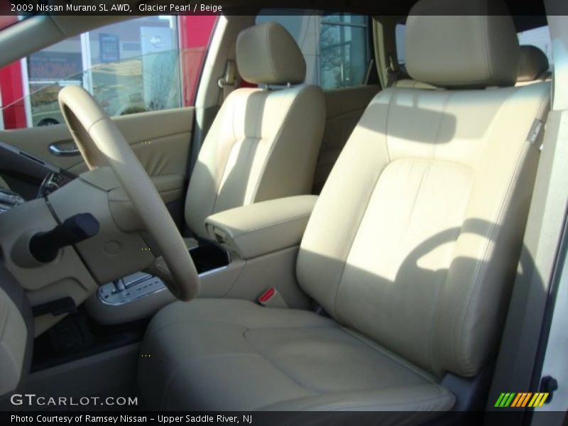 Glacier Pearl / Beige 2009 Nissan Murano SL AWD