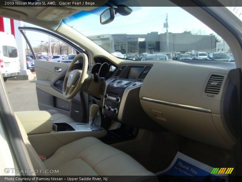 Glacier Pearl / Beige 2009 Nissan Murano SL AWD