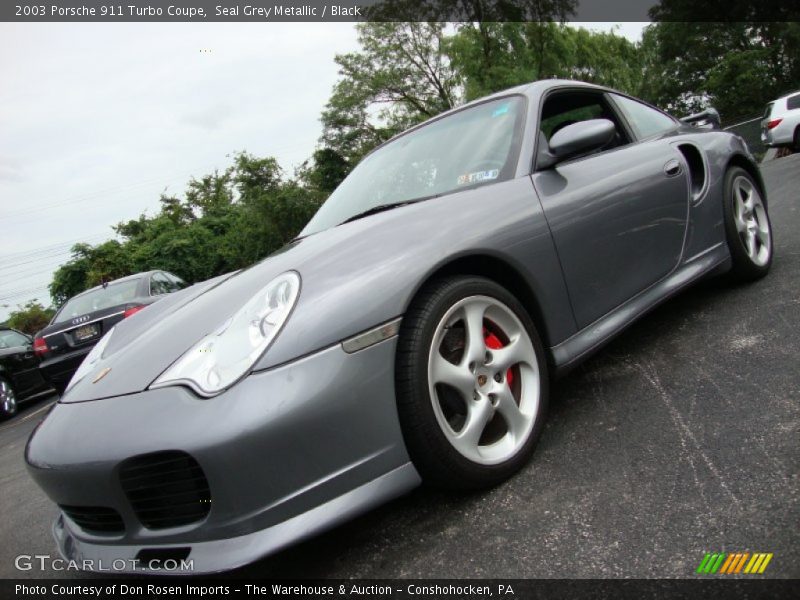 Seal Grey Metallic / Black 2003 Porsche 911 Turbo Coupe