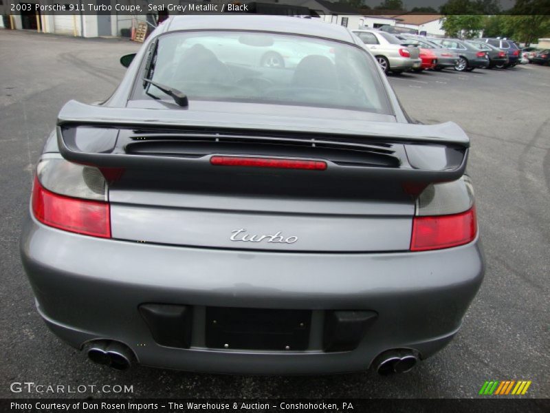 Seal Grey Metallic / Black 2003 Porsche 911 Turbo Coupe