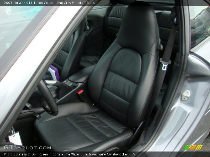 Seal Grey Metallic / Black 2003 Porsche 911 Turbo Coupe
