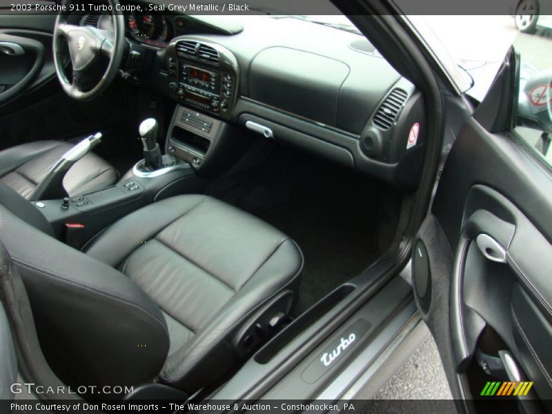 Seal Grey Metallic / Black 2003 Porsche 911 Turbo Coupe