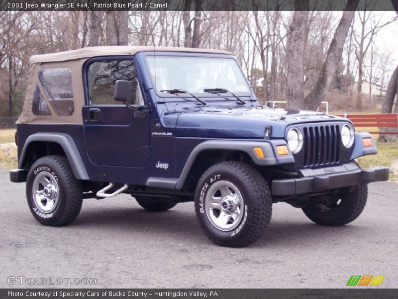 Patriot Blue Pearl / Camel 2001 Jeep Wrangler SE 4x4